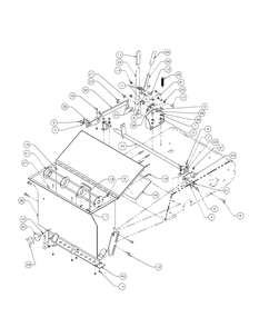 Hopper Lift Assembly Diagram and Parts List for 56A843VK 750 Cub Cadet Lawn Tractor Accessories
